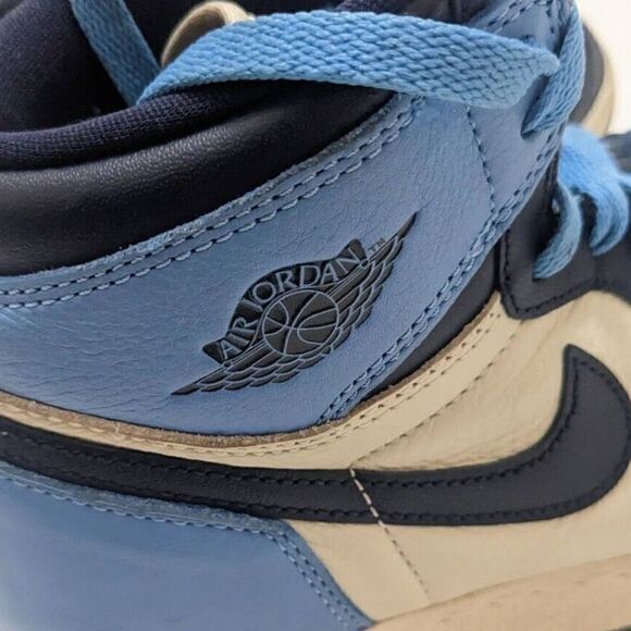 ‎Jordan 1 Retro High Obsidian Unc Preowned No Box 7y - Picture 3 of 9